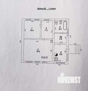 Дом 65м², 1-этажный, на длительный срок,