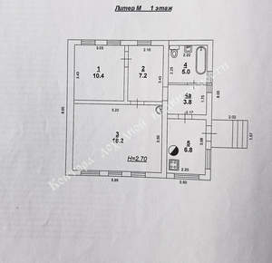 Дом 65м², 1-этажный, на длительный срок,
