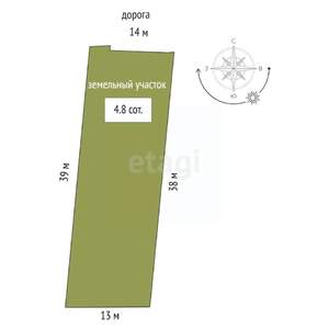 Дом 50м², 1-этажный, участок 5 сот.