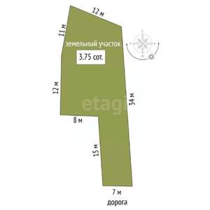 Дом 47м², 1-этажный, участок 4 сот.