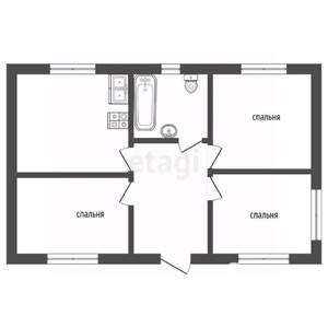 Дом 82м², 1-этажный, участок 7 сот.