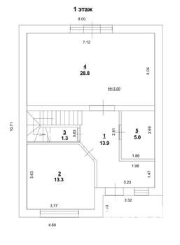 Дом 120м², 2-этажный, участок 3 сот.