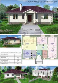 Дом 110м², 1-этажный, участок 4 сот.
