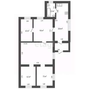 Дом 66м², 1-этажный, участок 4 сот.