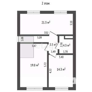 Дом 122м², 2-этажный, участок 2 сот.