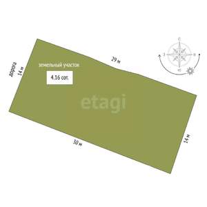 Дом 75м², 1-этажный, участок 4 сот.