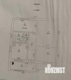 Дом 75м², 1-этажный, участок 3 сот.