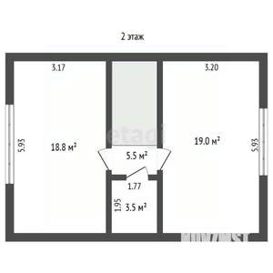 Дом 94м², 2-этажный, участок 2 сот.