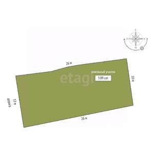 Дом 50м², 1-этажный, участок 3 сот.