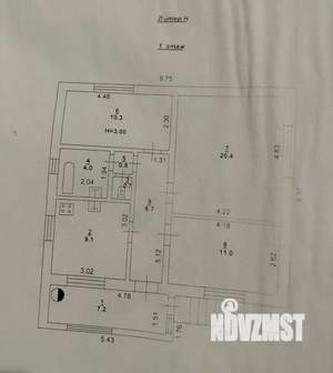Дом 75м², 1-этажный, участок 3 сот.
