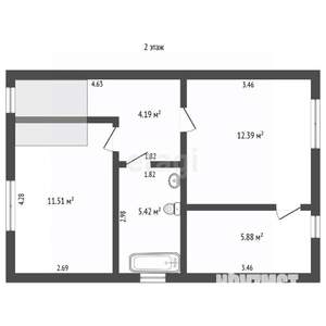 Дом 90м², 2-этажный, участок 6 сот.