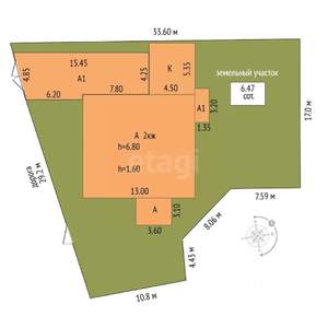 Дом 405м², 2-этажный, участок 6 сот.