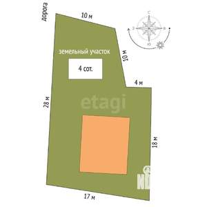 Дом 113м², 2-этажный, участок 4 сот.