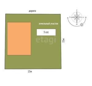 Дом 133м², 2-этажный, участок 3 сот.
