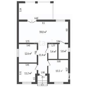 Дом 130м², 1-этажный, участок 5 сот.