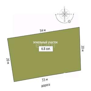 Дом 60м², 1-этажный, участок 7 сот.