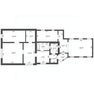 Дом 117м², 1-этажный, участок 6 сот.