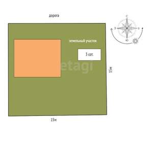 Дом 132м², 2-этажный, участок 3 сот.