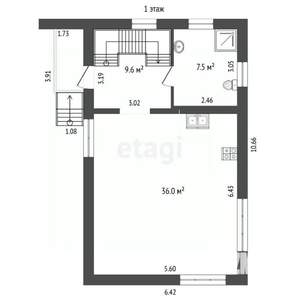 Дом 121м², 2-этажный, участок 1 сот.