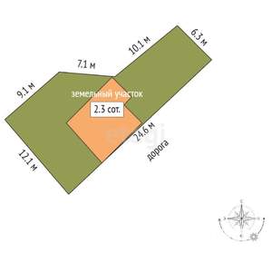 Дача 42м², 1-этажный, участок 2 сот.