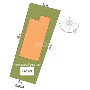 Дом 82м², 1-этажный, участок 3 сот.