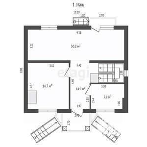 Дом 206м², 3-этажный, участок 3 сот.