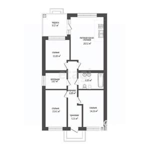 Дом 105м², 1-этажный, участок 3 сот.