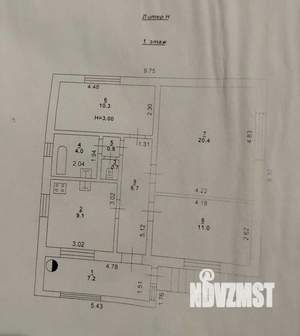 Дом 75м², 1-этажный, участок 3 сот.