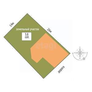 Дом 222м², 2-этажный, участок 4 сот.