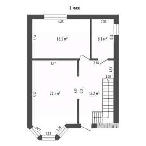 Дом 113м², 2-этажный, участок 2 сот.