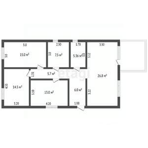 Дом 105м², 1-этажный, участок 5 сот.