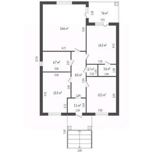 Дом 116м², 1-этажный, участок 3 сот.