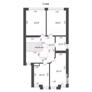 Дом 145м², 2-этажный, участок 2 сот.