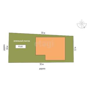 Дом 113м², 1-этажный, участок 4 сот.