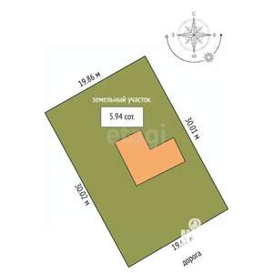 Дом 125м², 1-этажный, участок 6 сот.