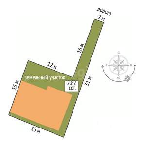 Дом 80м², 1-этажный, участок 3 сот.