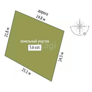 Дом 22м², 1-этажный, участок 6 сот.