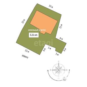 Дом 127м², 2-этажный, участок 3 сот.