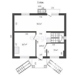Дом 206м², 3-этажный, участок 3 сот.