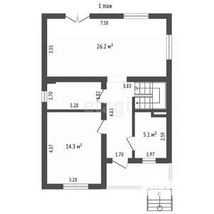Дом 137м², 2-этажный, участок 3 сот.