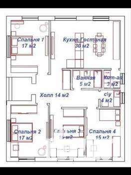 Дом 140м², 1-этажный, участок 5 сот.