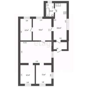 Дом 66м², 1-этажный, участок 4 сот.