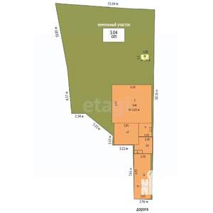 Дом 29м², 1-этажный, участок 3 сот.