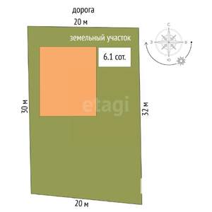 Дом 200м², 2-этажный, участок 6 сот.