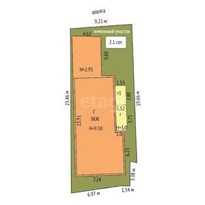 Дом 317м², 3-этажный, участок 2 сот.