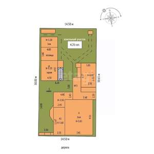 Дом 78м², 1-этажный, участок 4 сот.