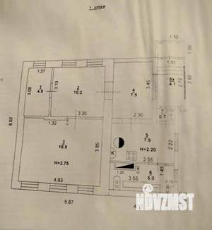 Дом 75м², 1-этажный, участок 3 сот.