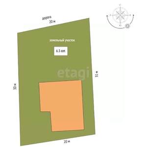 Дом 223м², 2-этажный, участок 6 сот.