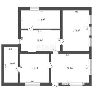 Дом 94м², 1-этажный, участок 3 сот.