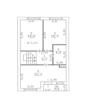 Дом 160м², 2-этажный, участок 3 сот.